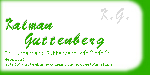 kalman guttenberg business card